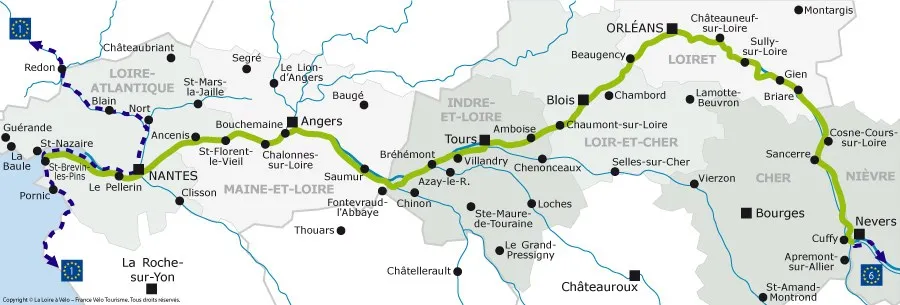 Carte Activités au bord de Loire près du camping