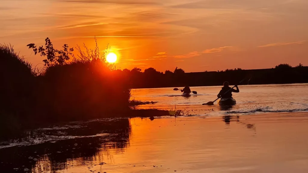 Activités au bord de Loire près du camping coucher de soleil